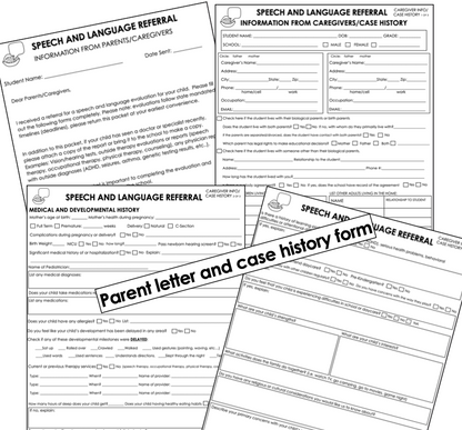 The School SLP Case Management Kit ~ The forms you wish you had!