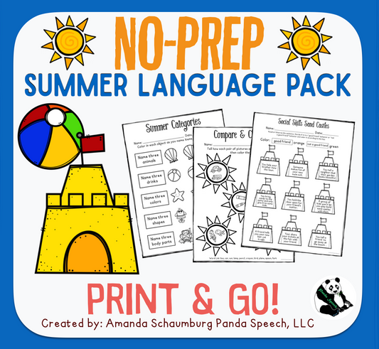 Summer No Prep Language Pack (Quick pack!)