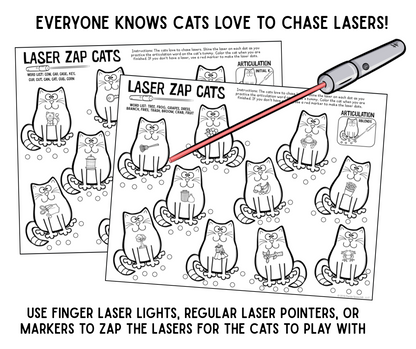 Laser Zap Cats ~ Print & Go for Artic and Language (laser pointers!)