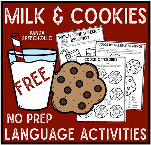 Mike and Cookies Language FREEBIE ~ Print & Go