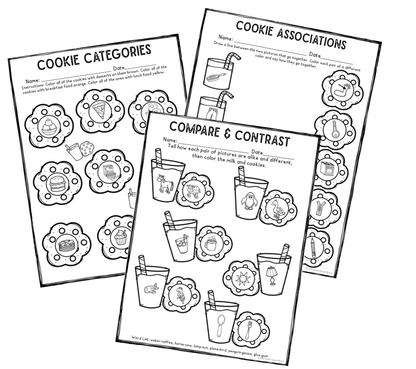 Milk and Cookies Language FREEBIE ~ Print & Go
