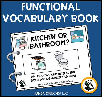 Functional Vocabulary Book: Kitchen or Bathroom? Print & Make Book