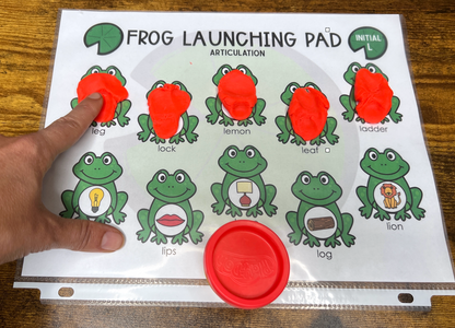 Frog Launching Pad for Articulation Toy Companion for Plastic Hopping Frogs