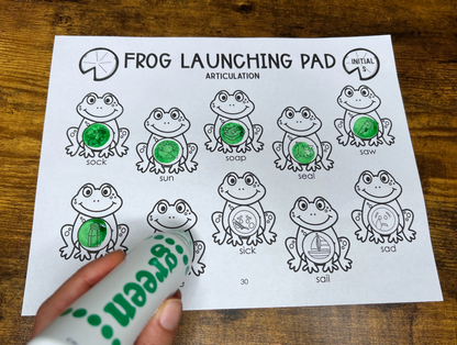Frog Launching Pad for Articulation Toy Companion for Plastic Hopping Frogs