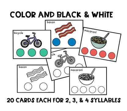 Multi-Syllabic Cue Cards for Speech Therapy (tactile cues!)