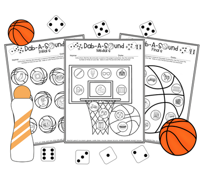 Dab a Sound Basketball Edition ~ Print & Go for Articulation Speech Therapy