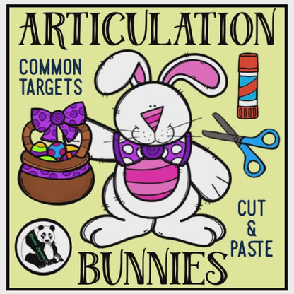 Articulation Bunnies ~ Speech Therapy Cut & Paste Craft