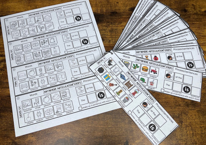 Anywhere Speech and Language Strips ~ On the Go Speech Therapy