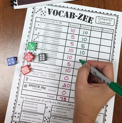 Vocab Zee ~ Articulation Dice Game Companion