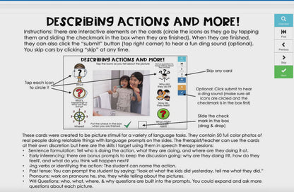 Real Photo Language Cards: Describing Actions & More (Digital or Printable Cards ONLY)