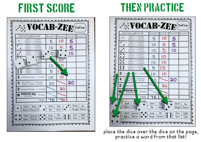 Vocab Zee ~ Articulation Dice Game Companion